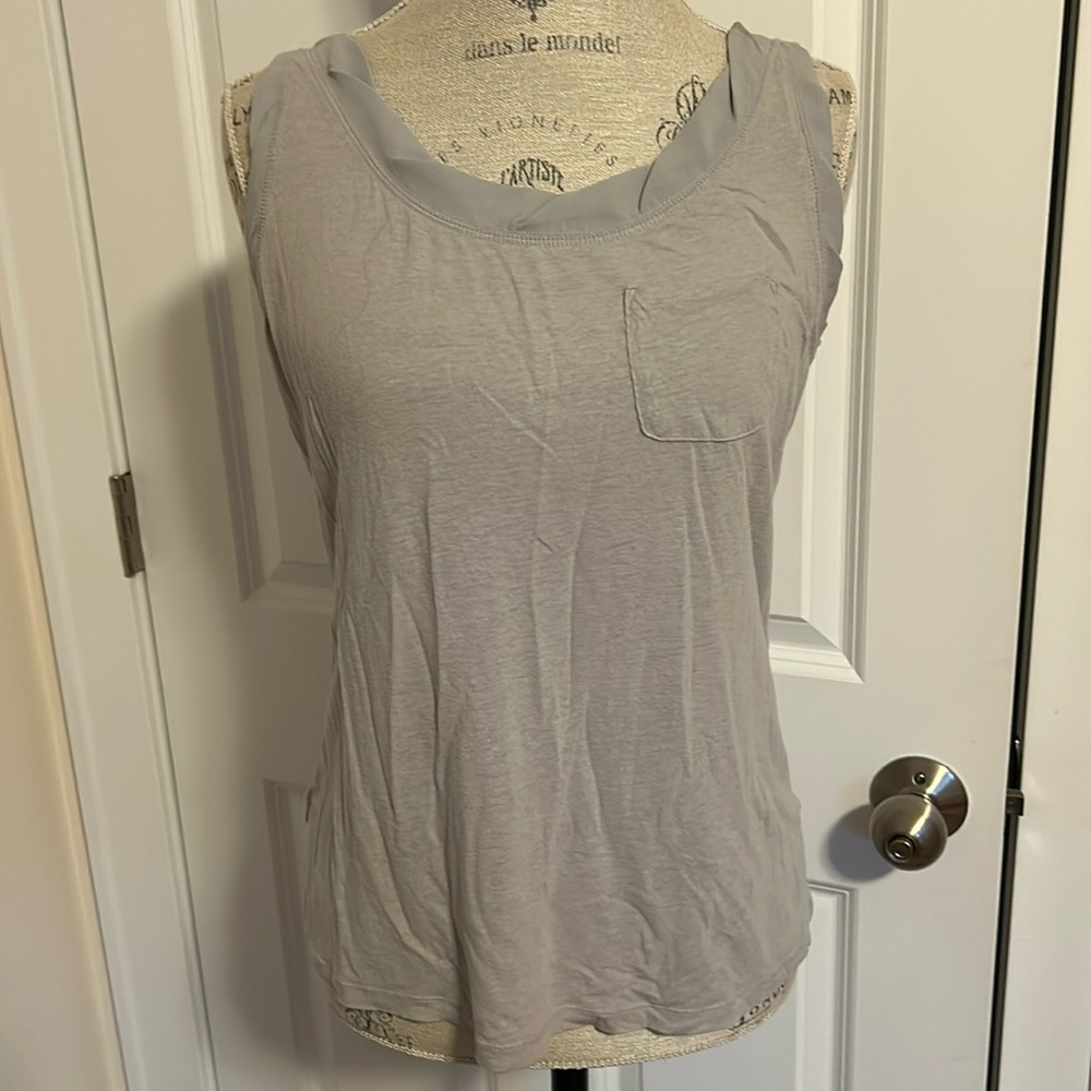 Women’s gray sleeveless top, Loft brand, medium